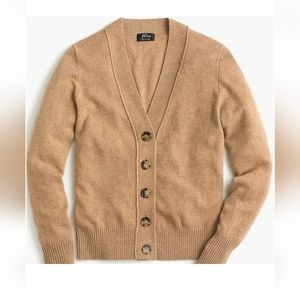 J Crew every day cropped cashmere tan sweater.  Size Large.